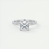 2CT Cushion Moissanite Solitaire Pave Setting Engagement Ring