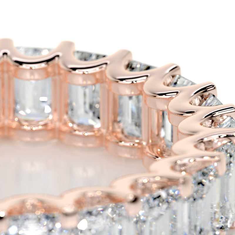 Emerald Full Moissanite Eternity Wedding Ring