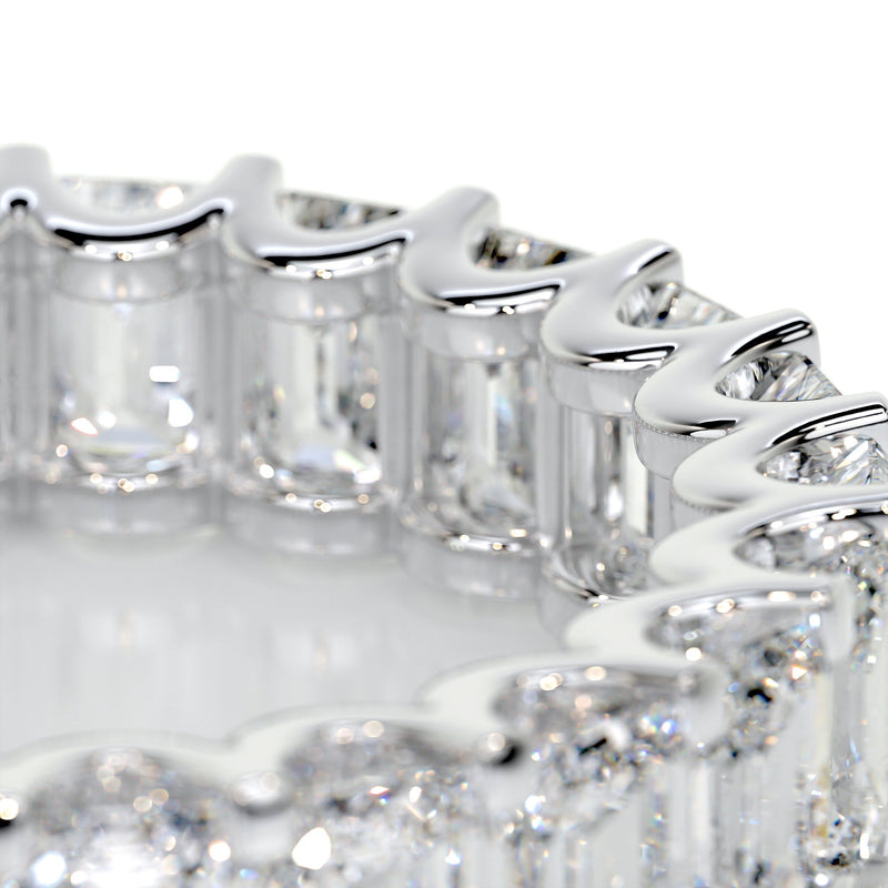 Emerald Full Moissanite Eternity Wedding Ring