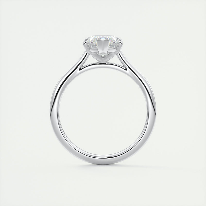 2CT Marquis Cut Moissanite Solitaire Engagement Ring