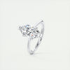 2CT Marquis Cut Moissanite Solitaire Engagement Ring