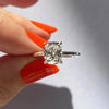 2.0 Ct Cushion Cut Solitaire Moissanite Diamond Engagement Ring