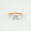 2.35 Ct Round Solitaire with Bubble Moissanite Diamond Engagement Ring