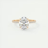 2.0 Ct  Oval Cut Moissanite Pave Diamond Engagement Ring