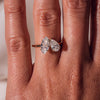 2.50 TCW Marquise & Pear E/VS2 CVD Diamond Two Stone Engagement Ring