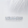 Sideways Pear Cut Moissanite Eternity Diamond Wedding Band