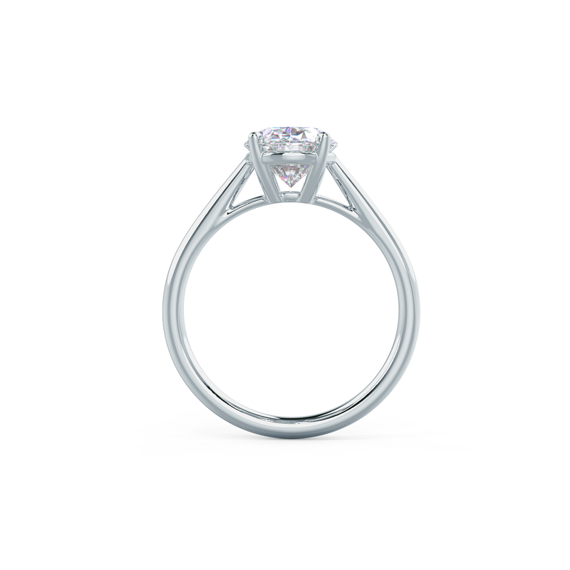 1.75ct Oval Cut Moissanite Solitaire 14K Gold Engagement Ring