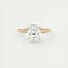 2.0 Ct  Oval Cut  Solitaire Moissanite Diamond  Engagement Ring