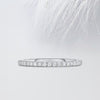 1.30mm Round Cut Moissanite Half Eternity Diamond Wedding Band