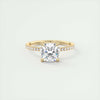 2.54 Ct Cushion Pavé Moissanite Diamond Engagement Ring