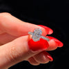 1.91CT Oval Cut Moissanite Solitaire Engagement Ring