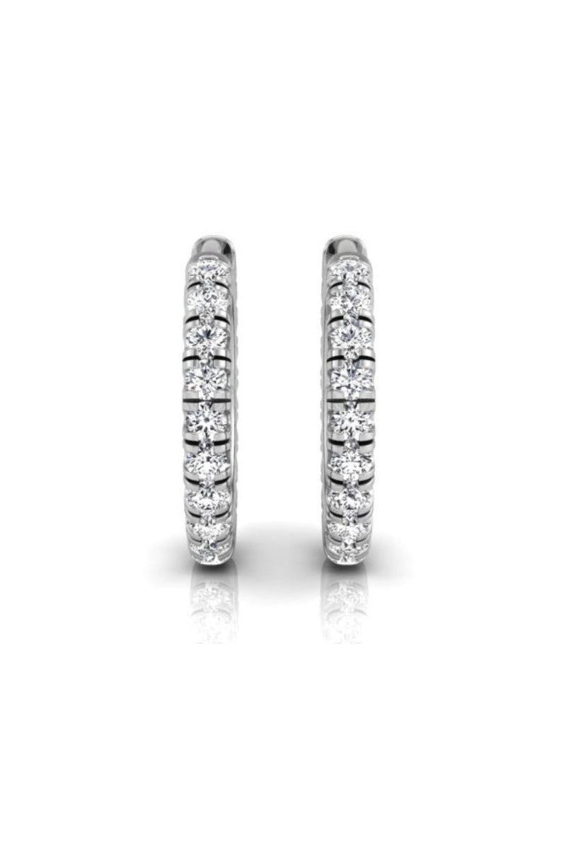 Round Cut Moissanite Diamond Hoops Earrings for Her