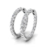 Round Cut Moissanite Hoop Diamond Earrings for Women