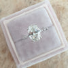 2.0ct Oval Moissanite Solitaire Dainty Style Engagement Ring