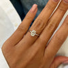 1.0 -3.0 CT Oval CVD Diamond Solitaire Engagement Ring