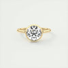 2.2 Ct Round Solitaire Bezel Moissanite Diamond Engagement Ring