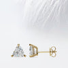 Trillian Cut Moissanite Diamond Stud Earrings in 14K White Gold