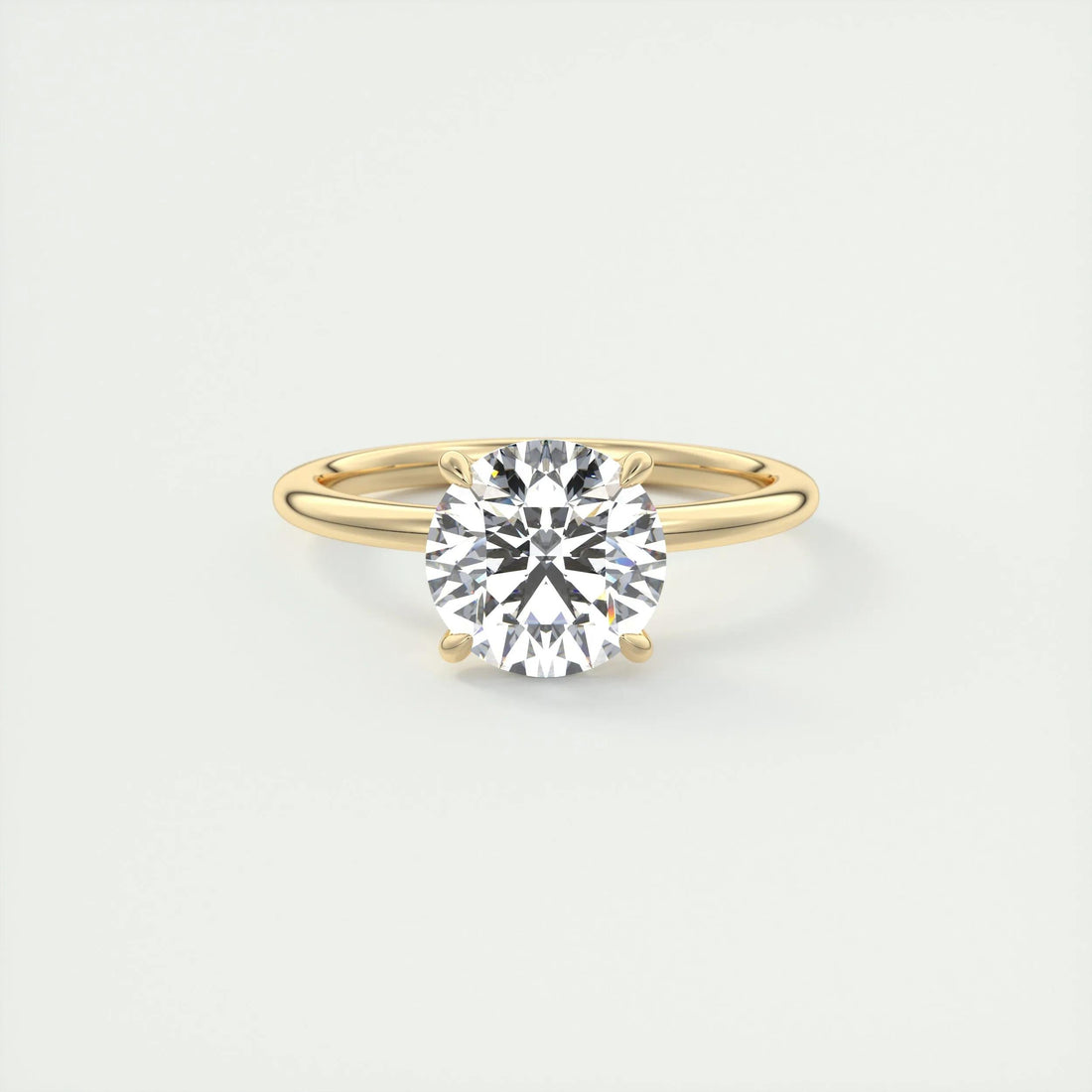 1.75 Ct Round Cut Moissanite Solitaire Diamond Engagement Ring