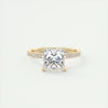 3.5 Ct Princess Pavé Moissanite Diamond Engagement Ring