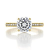 2.0CT Round Cut Moissanite Vintage Style Engagement Ring
