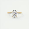 2.0 Ct  Oval Cut Moissanite Pave Diamond Engagement Ring