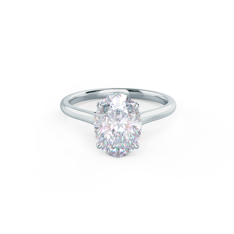 2.50ct Oval Moissanite Solitaire Engagement Ring