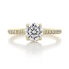 1.0CT Round Cut Hidden Halo Pave Style Moissanite Engagement Ring
