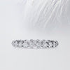 Round Cut Moissanite Single Prongs Diamond Wedding Band for Her