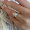 2.0ct Pear Cut Moissanite Halo Split Shank Engagement Ring