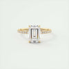 2.0 Ct Emerald Pavé Hidden Halo Moissanite Diamond Engagement Ring
