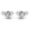 Round Cut Three Stone Diamond Moissanite Earrings for Women