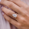 3.20CT Pear Cut Moissanite Solitaire Engagement Ring