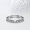 Round Cut Moissanite Micro Pave Diamond Wedding Band