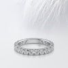 Round Cut Moissanite 3/4 Eternity Diamond Wedding Band