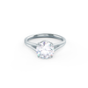 1.50ct Round Moissanite Solitaire Split Shank Style Engagement Ring