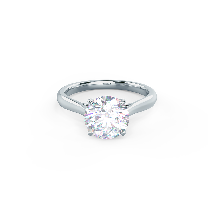 2.0ct Round Cut Moissanite Solitaire Engagement Ring