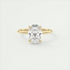2.5 Ct Oval Solitaire With Hidden Halo Moissanite Diamond Engagement Ring