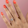 2.0 - 4.0 CT Emerald Cut CVD Diamond Hidden Halo & Pave Engagement Ring