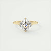 2.0 Ct Asscher Solitaire Moissanite Diamond  Engagement Ring