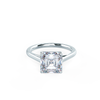 2.50ct Asscher Cut Moissanite Solitaire Engagement Ring
