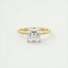 2.0 Ct Asscher Cut Moissanite Solitaire Diamond Engagement Ring