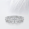Oval Cut Moissanite Seven Stone Diamond Wedding Band
