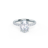 1.75CT Oval Cut Moissanite Pave Setting Engagement Ring