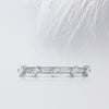 Baguette Cut Moissanite Distance Diamond Wedding Band in Yellow Gold