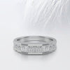 Princess Cut Moissanite Channel Set Diamond Wedding Band
