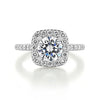 1.20CT Round Cut Unique Setting Moissanite Engagement Ring