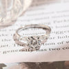 1.0-2.0 CT Round CVD Diamond Pave Setting Engagement Ring