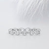 Bezel Set Marquise Cut Moissanite Eternity Diamond Wedding Band