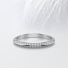 Round Cut Moissanite Two Row Eternity Diamond Wedding Band