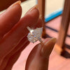 2.10CT Pear Moissanite Hidden Halo Pave Setting Engagement Ring